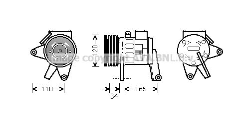 AVA QUALITY COOLING Компрессор, кондиционер CRAK065